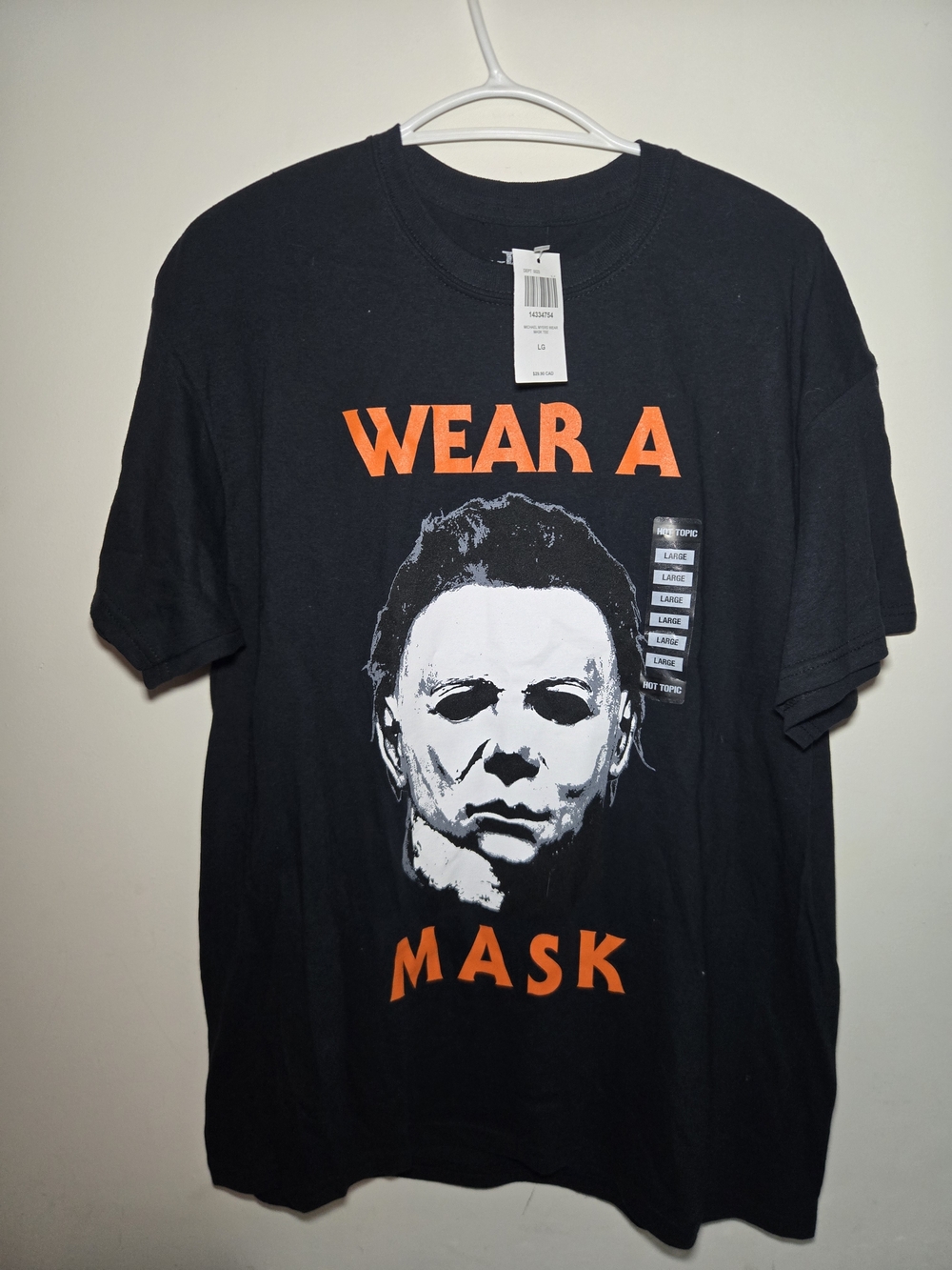Men’s Black 'Wear A Mask' Graphic T-Shirt Halloween